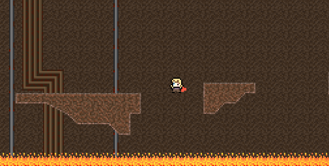 Heirloom Thief scene of falling into lava.