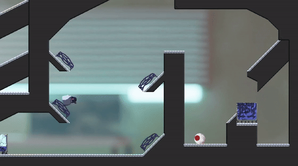Rogue Science level with trampolines